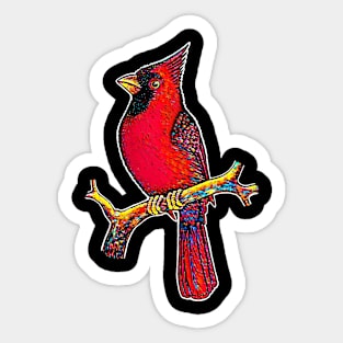 Red Cardinal bird cute cardinal Sticker